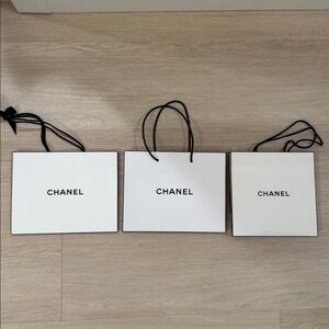 CHANEL White and Black Gift Bags